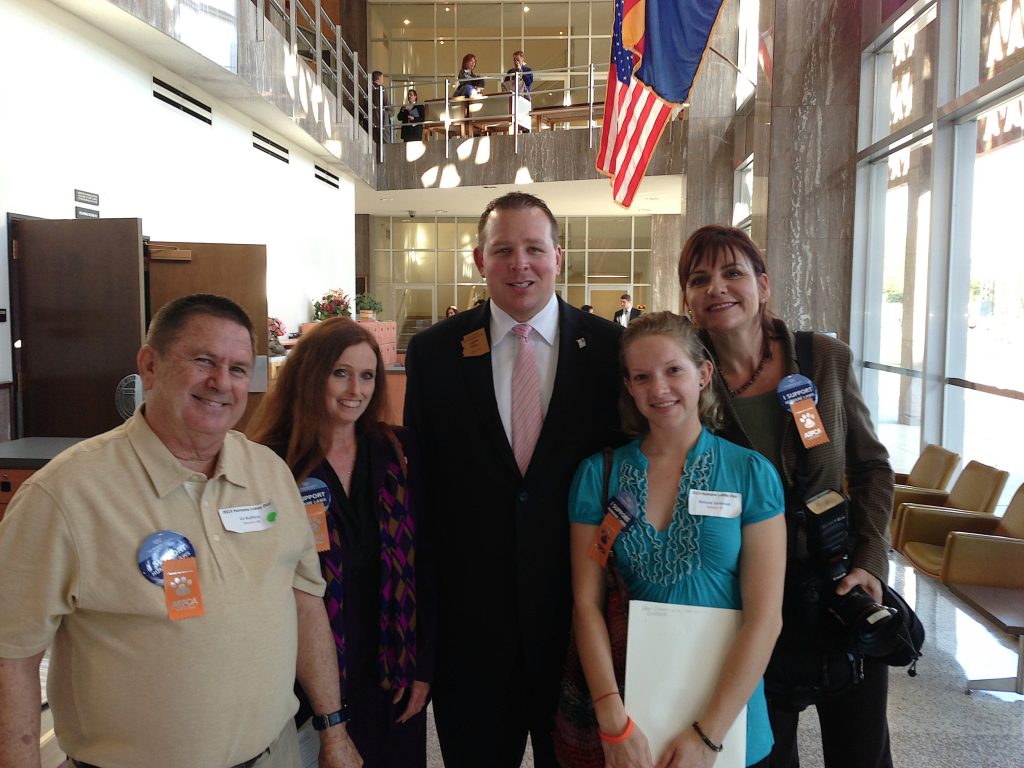 Representative Jeff Dial meeting with a group of Arizonans in the Arizona State Capitol